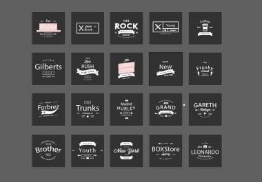 I will create an amazing minimal logos. minimal badge/vintage/retro/name badge