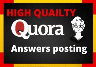 I will Promote your website with 20 HQ Quora answer Backlinks