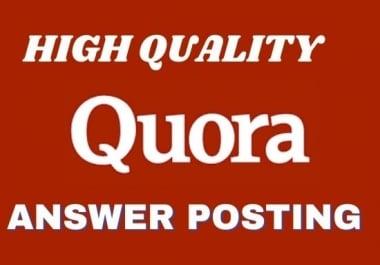 I will provide your website with 3 High Quality granted Quora answer posting