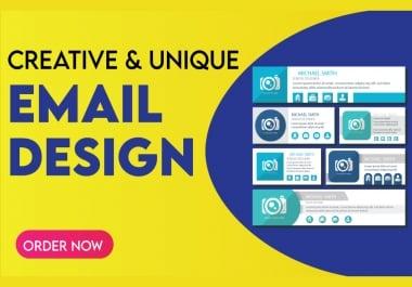 design a stunning mail chimp email,  newsletter template