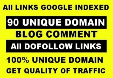 I will manually 90 unqiue domain dofollow blogcomment