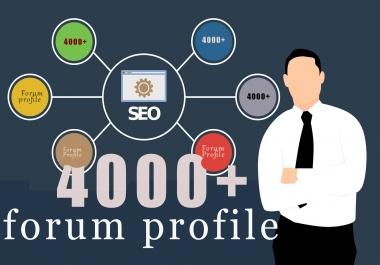 High quality 4000+ forum profile dofollow backlinks