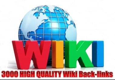 I Will Build you 3000 High Quality WIKI back-links