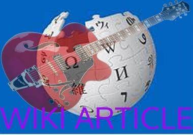 I will edit real estate and exisiting musician wiki articles