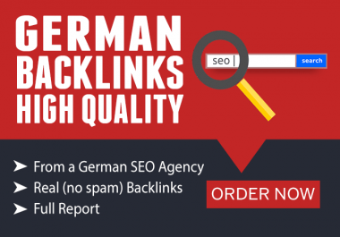 I will provide 30 high quality german backlinks from high authority german sites