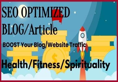 I will write you SEO optimized article or blog post