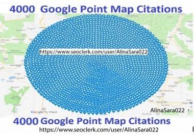 4000 google point map citation for local SEO