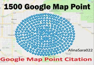 create 1500 google point map citation for Business local SEO