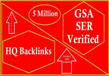 5 Million Dofollow Backlinks for your website ranking in the google