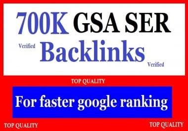 700 K GSA SER Backlinks for your website ranking in the google top
