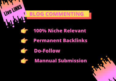 i will do 60 niche relevant blog commenting