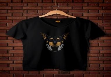 I will make custom and trendy t-shirt design