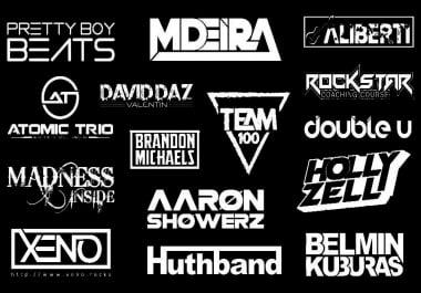 I will do custom or handwritten text logo for your brand,  band,  dj or company
