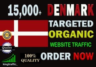 15,000 High Quality Danish web visitors real targeted Genuine Organic web traffic from Denmark