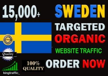 15,000 High Quality Swedish web visitors real targeted Genuine Organic web traffic from Sweden