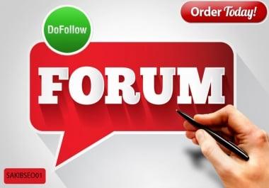I will 100 forum profiles backlinks from high quality forums