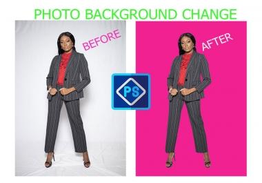 I will do 20 Photos Background Change with photoshop in 24 Hours