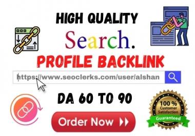 I Will Create 60 High Quality Profile Backlinks From High DA Sites