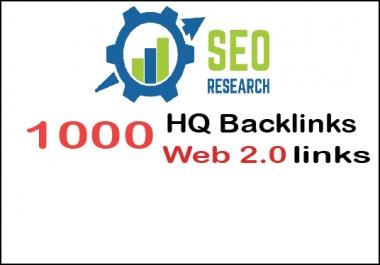 Provide 1000 Web 2.0 HQ Backlinks Help Rank Your Website
