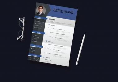 I will write professional resume,  CV,  cover letter,  linkedin profile to get you hired