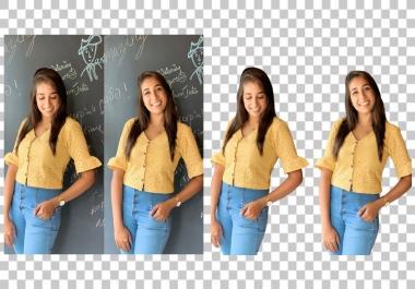 I will remove background 5 images in white or transparent