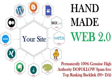 I'll do high authority web 2.0 backlinks for top ranking