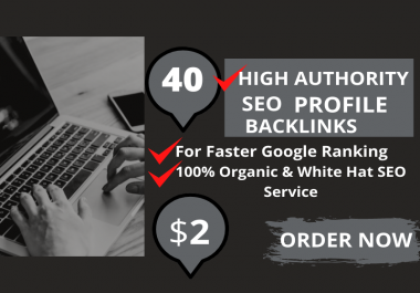 I will build 40 high quality profile backlinks for your website manually