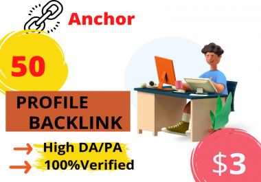 I will build 50 high DA/PA profile backlinks manually