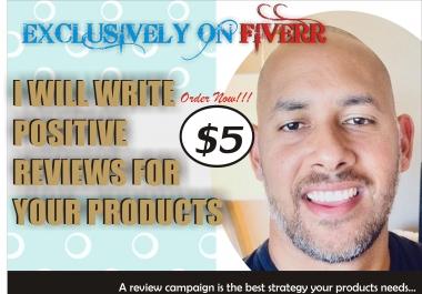 I will write products reviews to boost sales