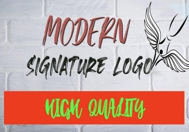 I will create a stunning modern signature logo
