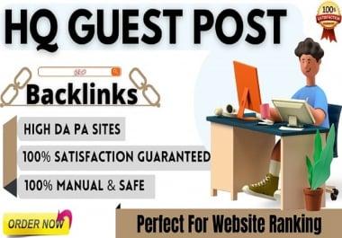 I Will Write and Publish 15 HQ Guest Posts On High Authority Websites with Do Follow Backlinks