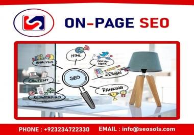 Complete on page SEO Services including Audit,  Keyword research,  Meta Optimization,  XML Sitemap