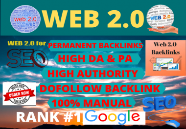 30 Web2.0 high authority unique contextual high da permanent backlinks and link building