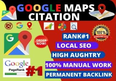 Manual 200 Google maps Citation for local SEO and google my business page local citation