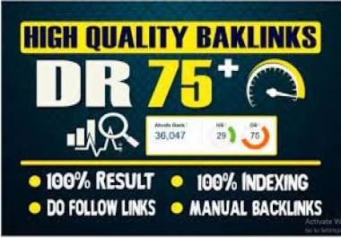 Build 10 Manual High Dr75 Plus Homepage SEO Dofollow Backlinks