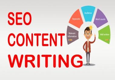 I will do SEO article writing,  website content and blog writing