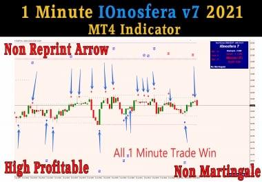 IQ Option 1 Minute IOnosfera v7 2021 MT4 Indicator Non Repaint Arrow Non Martingale