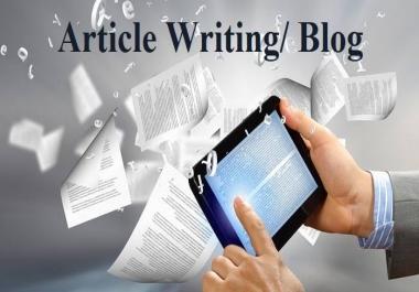 I will write 2&times 500 words article for your website or blog.