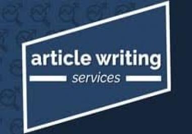 I will write 2&times 1000 words article for your website or blog.