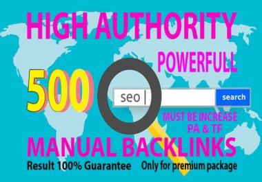 I will do 500 authority trusted white hat seo backlinks link building service
