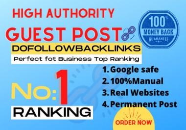 I will do guest post on high da websites with dofollow backlinks