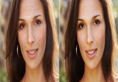 I will do high end portrait retouching,  photo editing