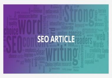 I will do SEO Article or content writing