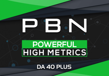 Build 6 High DA 40+ HomePage PBN Dofollow Backlinks