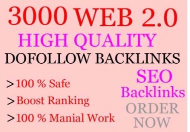 I will create 3000 web 2 0 contextual dofollow backlinks off pag seo