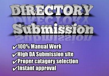 I will provide 100 high DA directory submission with instant approval