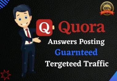 Guaranteed Target Traffic from your Website 30 High-Quality Keyword Related Quora Answers post