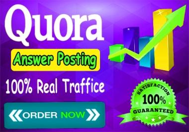 promote your website by High Quality 3 Quora Answers