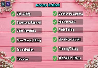 I will do professional video editing and post production