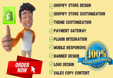 Shopify Store Design,  Redesign And Customization